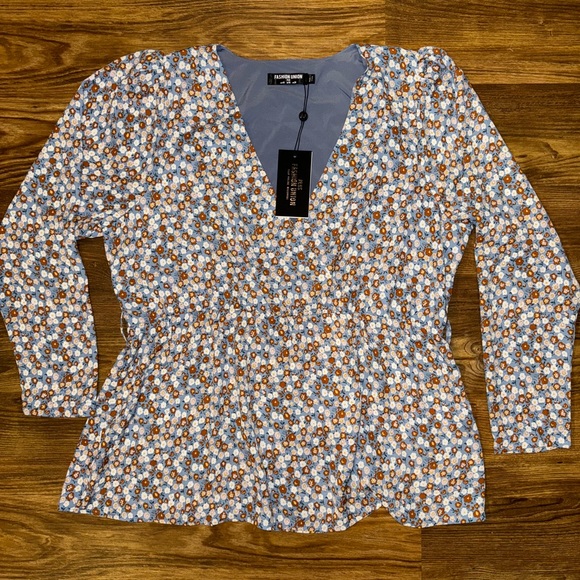 FASHION UNION Plus Wrap Blouse size 16 - Picture 6 of 11